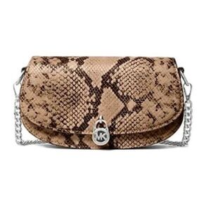 New Michael Kors Mila Small Snake Embossed Convertible Crossbody Bag
